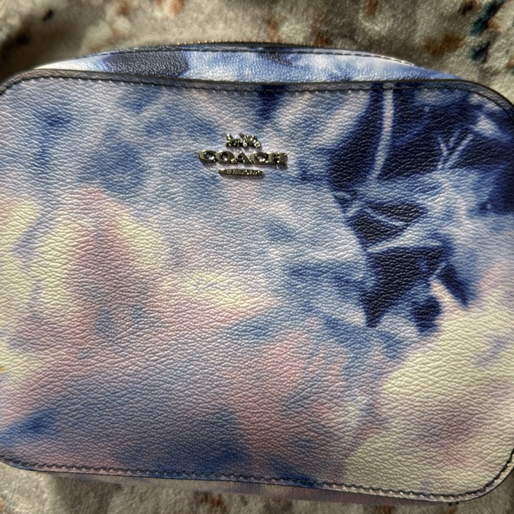 Coach Tie-Dye Blue and White Shoulder Bag - Picture 5 of 5